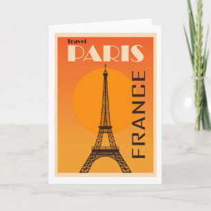 Carte Poster Vintage voyage Paris, France