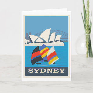 Carte Poster Vintage voyage Sydney, Australie