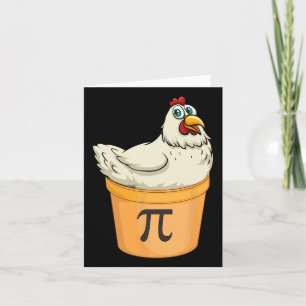 Carte Pot de poulet tarte amusant Math Pun Pi de poulet