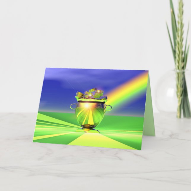 Carte Pot d'or de la Saint-Patrick en or (Devant)