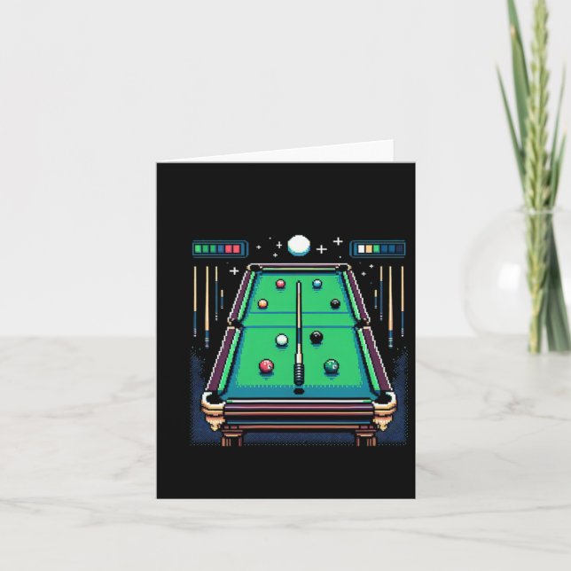 Carte Pot Pixelated 8 bits Billiards (Devant)