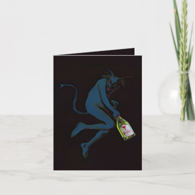 Carte potable de salutation et de note de diable (Devant)