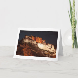 Carte Potala Tibet Folded Blank Greeting Card