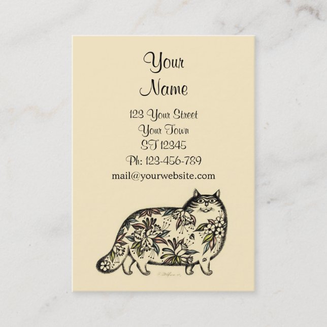 Carte potelée de chat drôle (Devant)