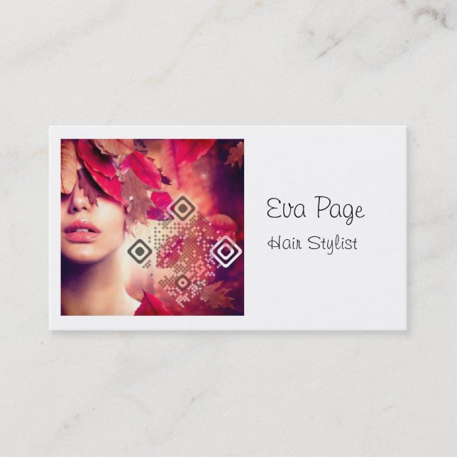 Carte potelée de code des affaires QR, 3,5" x (Devant)