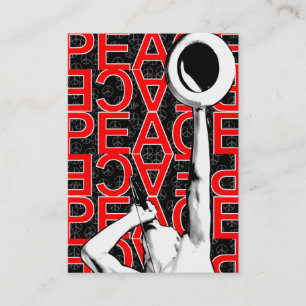 Carte potelée "de paix rouge"