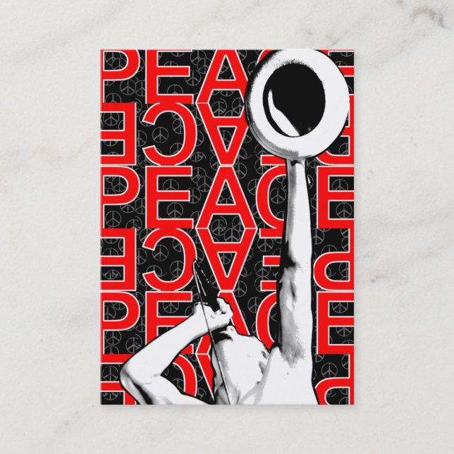 Carte potelée "de paix rouge" (Devant)