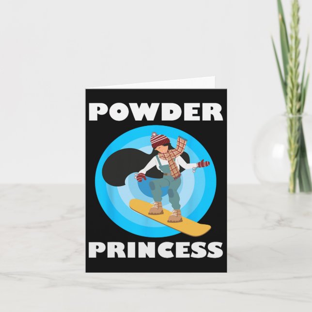 Carte Poudre de snowboard Princess Funny Snowboard Girls (Devant)