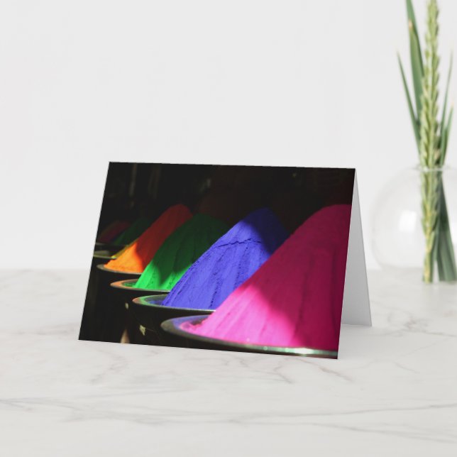 Carte Poudres colorées Holi Hai (Devant)