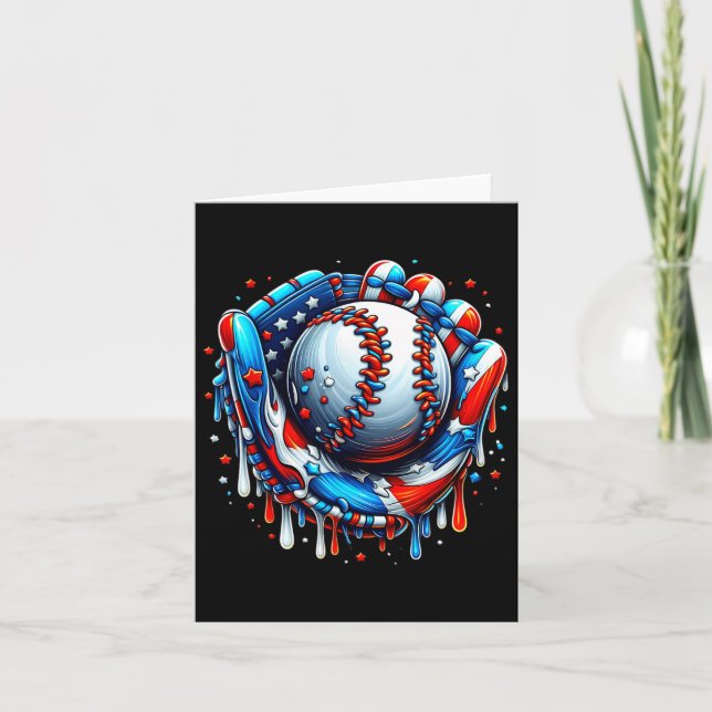 Carte Poudres de glace à goutte de baseball Gant de base (Devant)