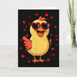 Carte Poule Saint-Valentin Sungles Cœur Mignons Amoureux