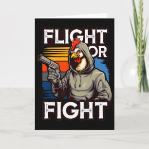 Carte Poule Thug En Colère Vol Ou Réaction De Combat Drô