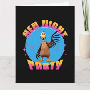 Carte Poules Drôles Soirée de Poulet de Nuit Humour