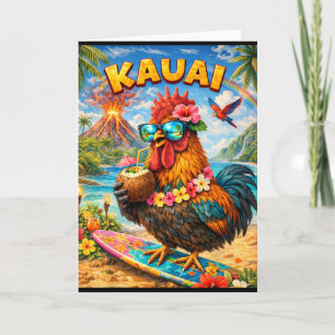 Carte Poulet de Kauai Coq Café Noix de Coco à Hawaï