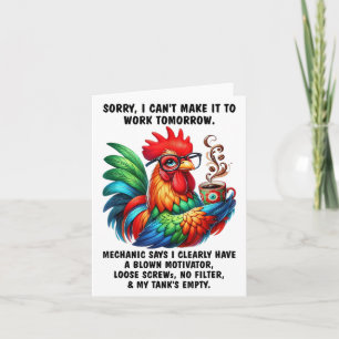 Carte Poulet Désolé, je ne peux pas le faire travailler