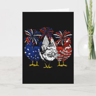 Carte Poulet Drapeau Usa Poulet Patriotique Amoureux Du