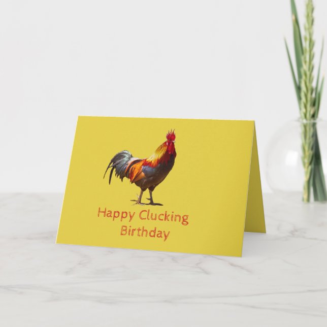 Carte Poulet drôle Anniversaire personnel (Devant)