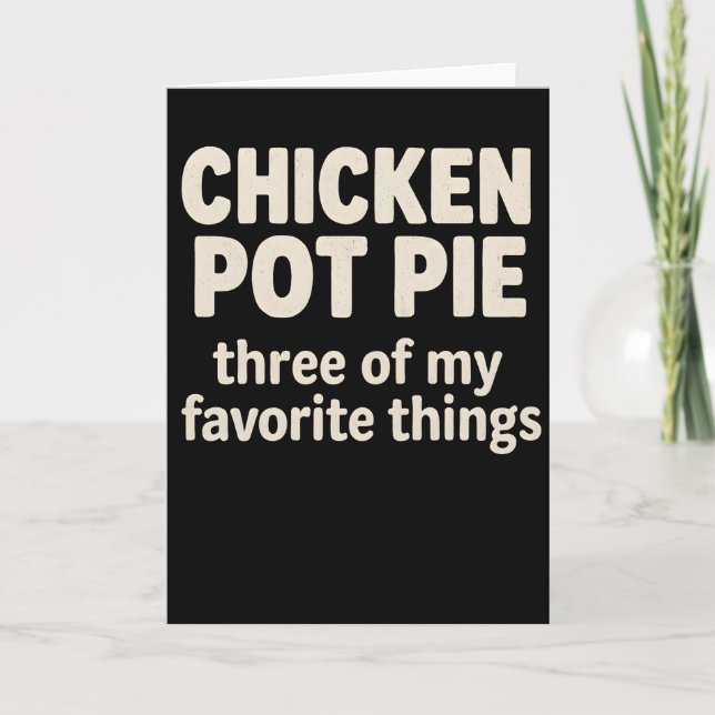 Carte Poulet drôle Pot Pie Rustique en détresse Ferme (Devant)