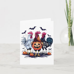 Carte Poulet Halloween Poulet Fantôme Poulets