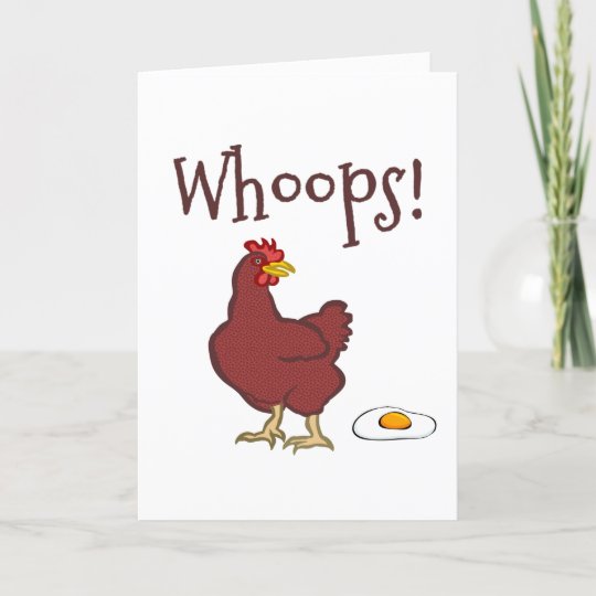 Carte Poulet Humoristique Drole De Huees Pondant L Oeuf Zazzle Fr