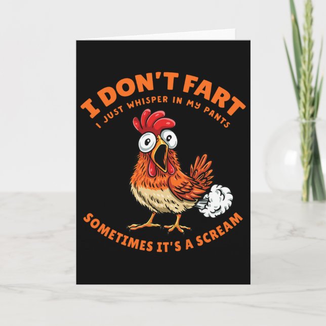Carte Poulet N'émet Pas De Pet Juste Un Chuchotement Dan (Devant)
