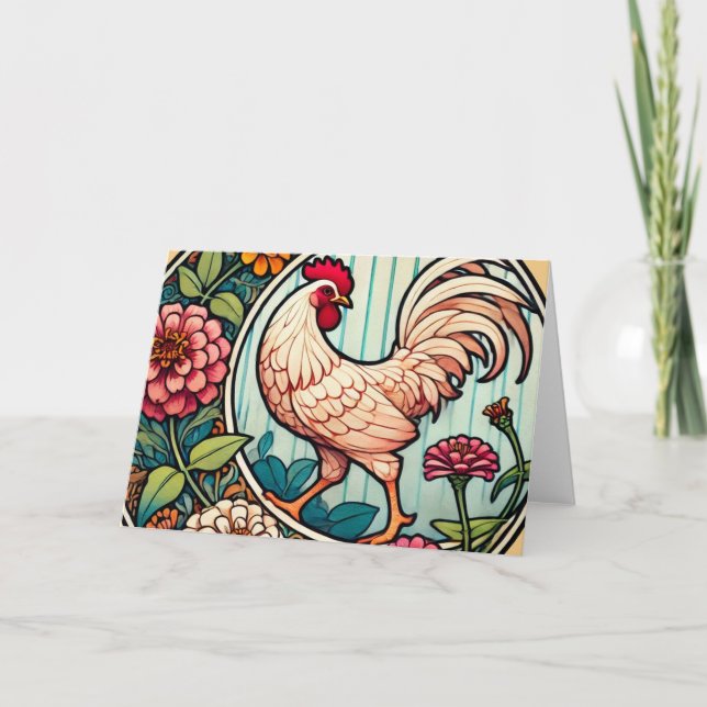 Carte Poulet vintage (Devant)