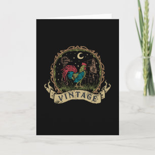 Carte Poulet vintage