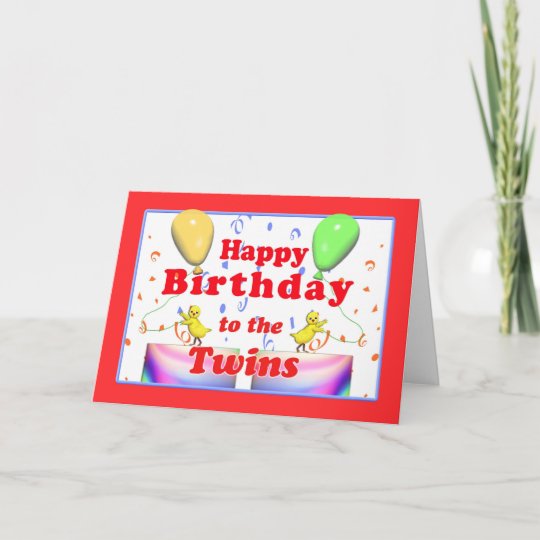 Carte Poulets De Joyeux Anniversaire Pour Des Jumeaux Zazzle Fr