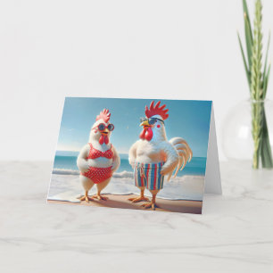 Carte Poulets De Plage Pour Anniversaire
