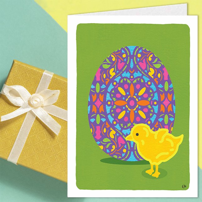 Carte Poulets de printemps et blanc d'oeuf (Créateur téléchargé)