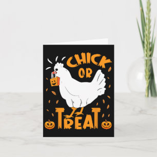 Carte Poulets D'Halloween Ou Traite Drôle Halloween C