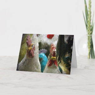 Carte Poulets vintages au magasin d'antiquités