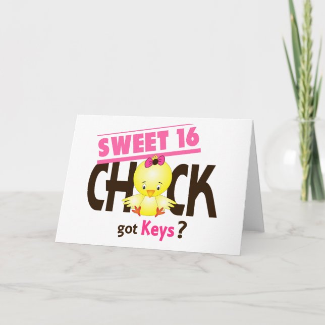 Carte Poulette Sweet 16 1 (Devant)