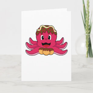 Carte Poulpe avec gâteau