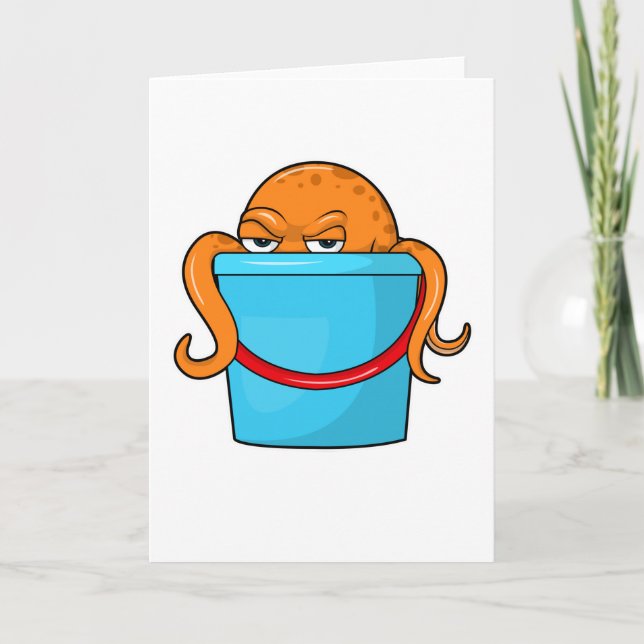 Carte Poulpe avec seau (Devant)