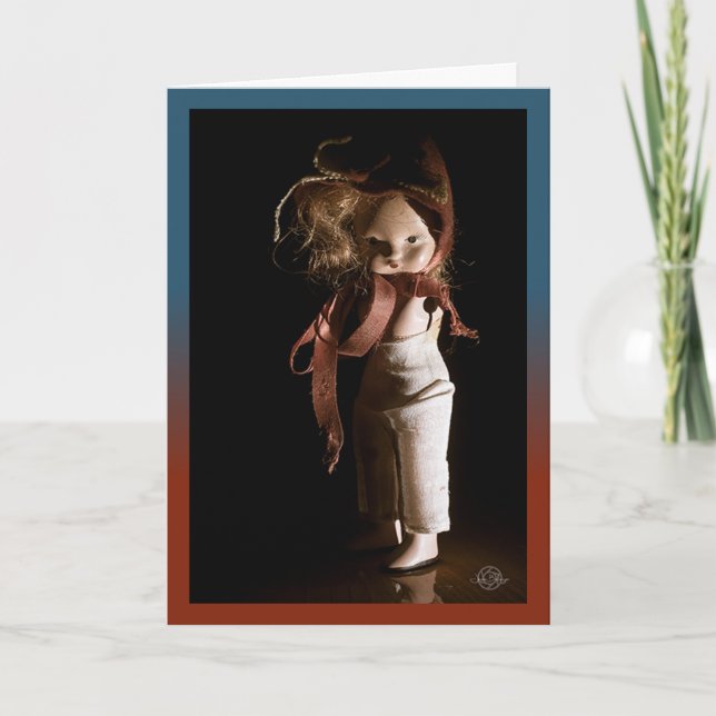 Carte Poupée d'Halloween Déplaisante et salutation unive (Devant)