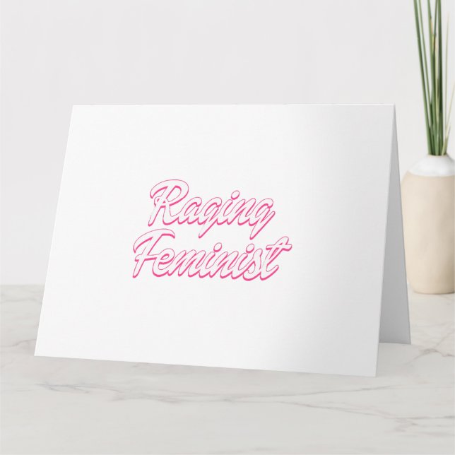 Carte Poupée féministe en colère (Devant)