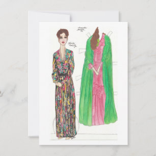 Carte Poupée papier Amanda