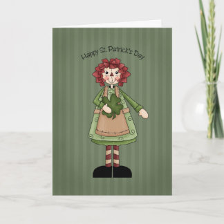 Carte Poupée Raggedy du jour de St Patrick