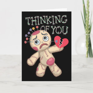 Carte Poupée vaudou Mignon Humour sombre Amour Sarcasme