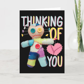 Carte Poupée vaudou Mignon Humour sombre Amour Sarcasme