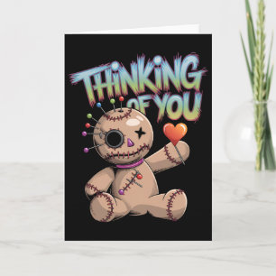 Carte Poupée vaudou Mignon Humour sombre Amour Sarcasme