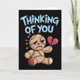 Carte Poupée vaudou Mignon Humour sombre Amour Sarcasme