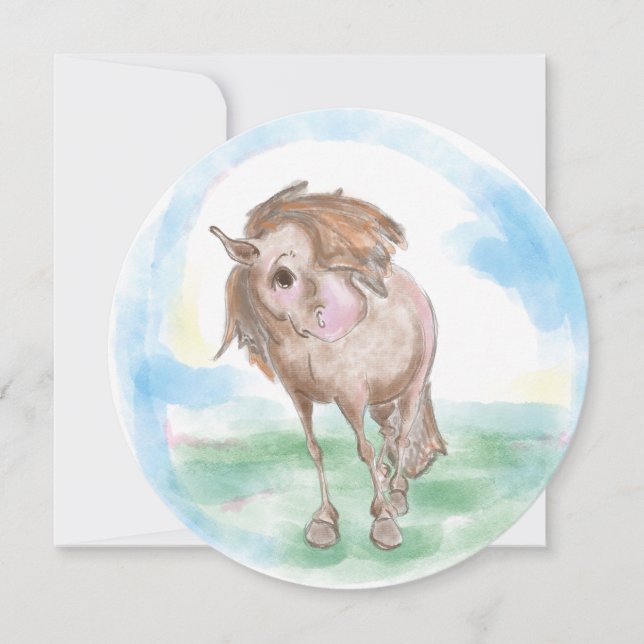 Carte pour amoureux des chevaux et des poneys (Devant)