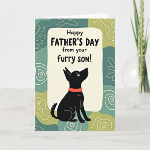 Carte pour animaux pour la fête des pères florale