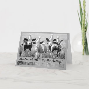 Carte Pour Anniversaire Frère avec Vaches Amusantes