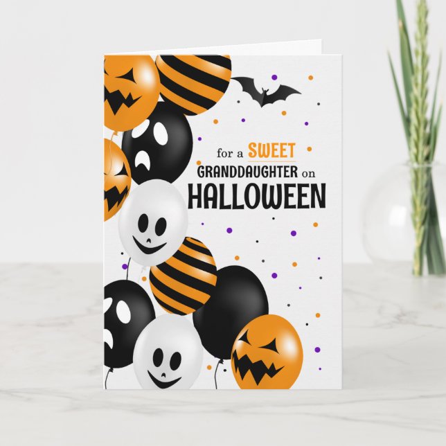 Carte pour Ballons Grandgirl Pois Halloween (Devant)