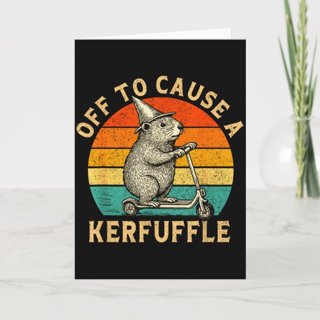 Carte Pour causer une pagaille marmotte ridicule scooter (Devant)