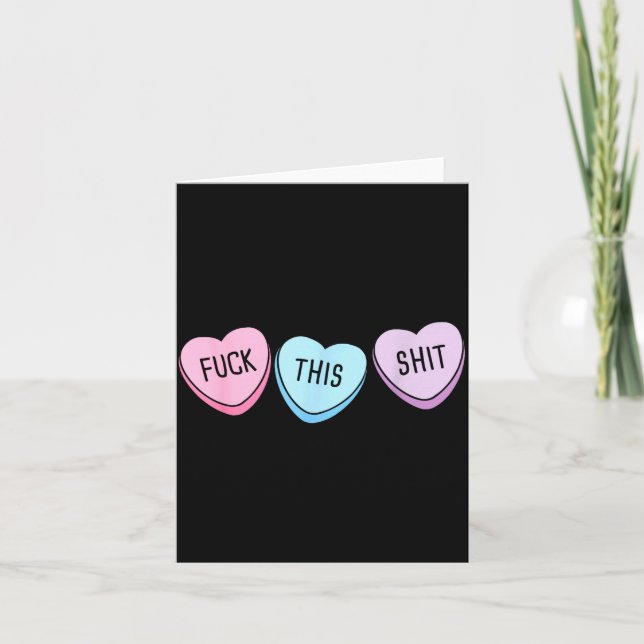 Carte Pour ce gag anti-Saint-Valentin Candy Hearts  (Devant)
