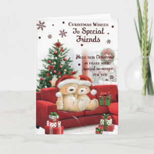 Carte Pour Certains Amis Spéciaux Mignonne Design Noël